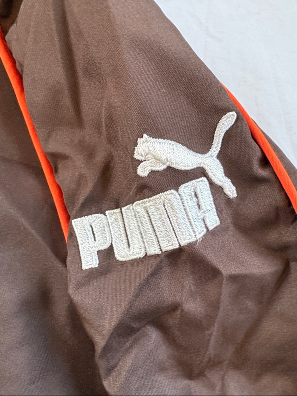 Vintage Puma Cleveland Browns Windbreaker Jacket with Orange Trim & Helmet Patch - Picture 4 of 14